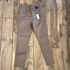 Express faux leather Taupe High-Waisted Skinny Jeans